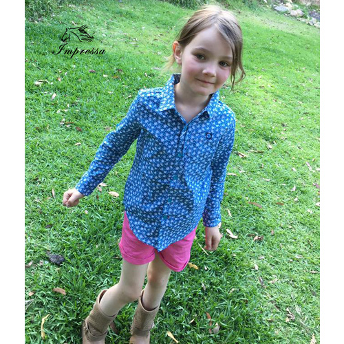 OUTBACK - KIDS 'Classic' Shirt - Teal, Sizes 6,8,10,12,14