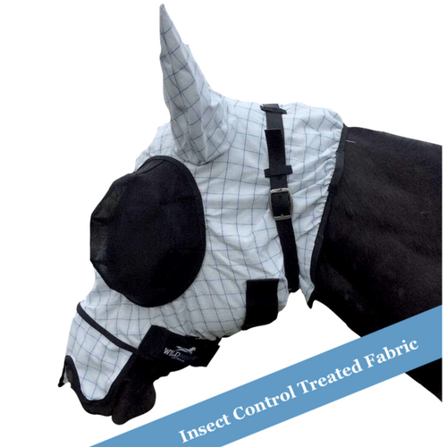 Horse cotton ripstop fly veil mask